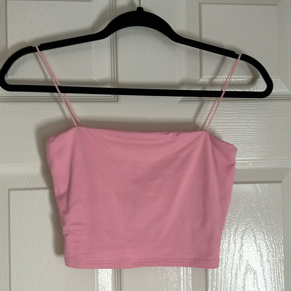 Pink crop tank